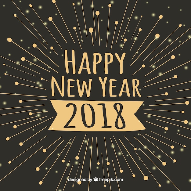 새해 복 많이 받으세요 2018 최소한의 배경