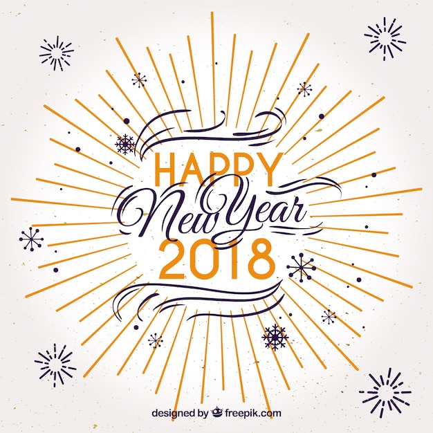 Happy new year 2018 in nice letters