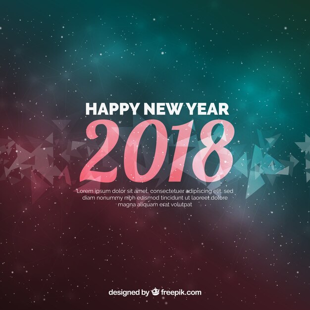 Happy new year 2018 realistic background