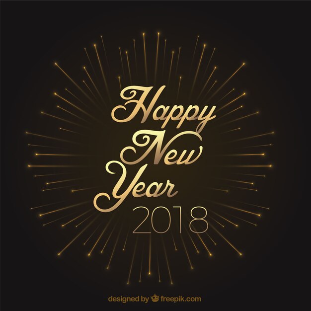 Happy new year 2018 vintage background