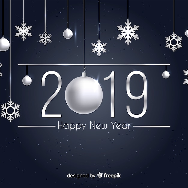 Free vector happy new year 2019 background