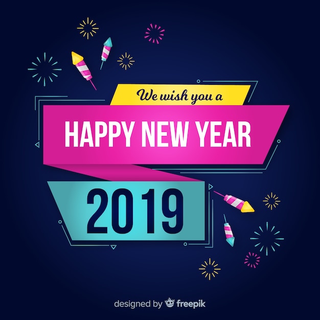 Happy new year 2019 background