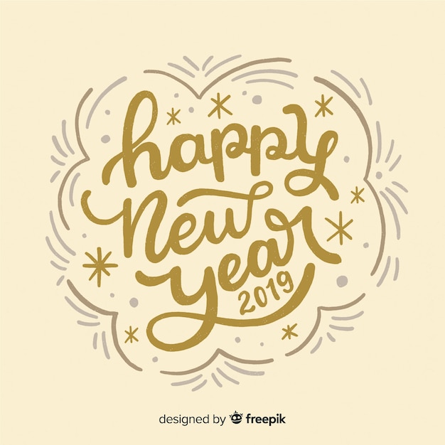 Free Vector happy new year 2019 background