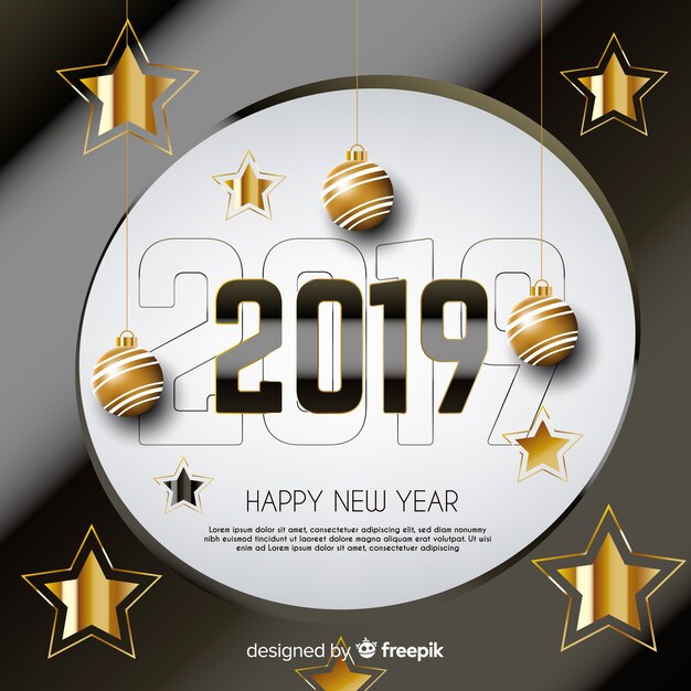 Happy new year 2019 background