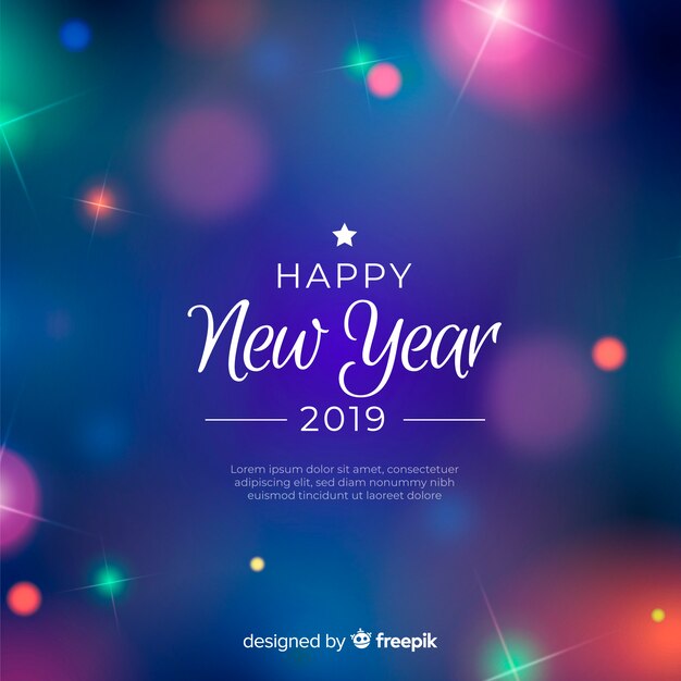 Happy new year 2019 background