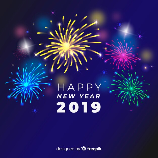 Happy new year 2019 background