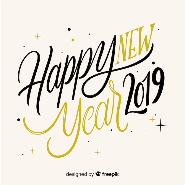 Free vector happy new year 2019 background