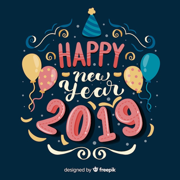 Free vector happy new year 2019 background