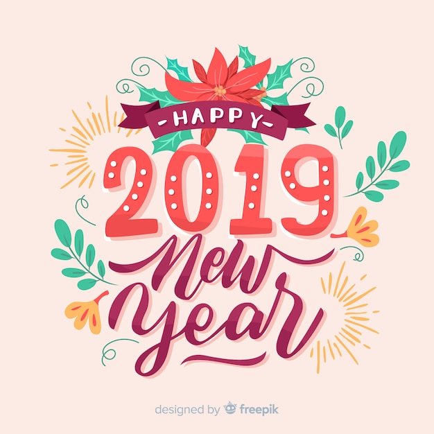 Free vector happy new year 2019 background