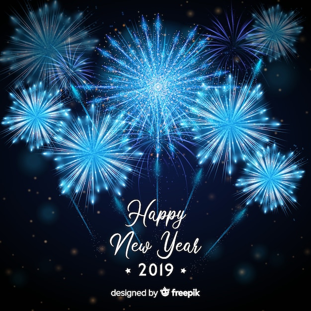 Free vector happy new year 2019 background