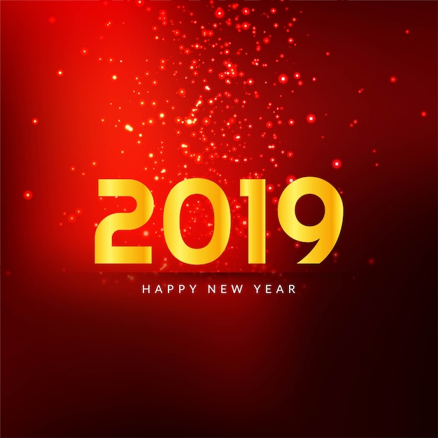 Free vector happy new year 2019 modern background