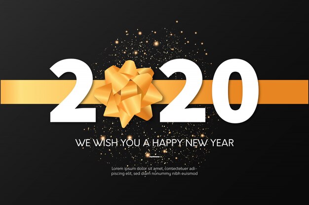 새해 복 많이 받으세요 2020 축하 인사말 카드 템플릿