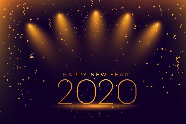 Празднование счастливого нового года 2020