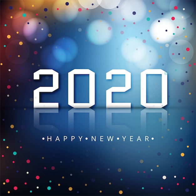 Felice nuovo anno 2020 sfondo colorato celebrazione