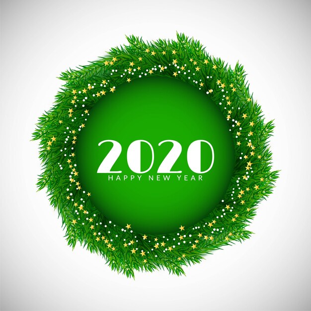 Free vector happy new year 2020 decorative background