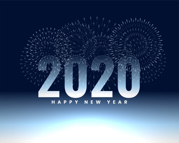 새해 복 많이 받으세요 2020 불꽃 놀이 배너 배경