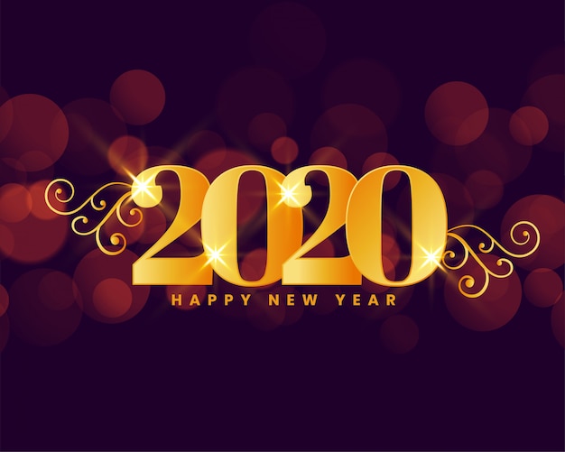 Happy new year 2020 golden royal greeting background