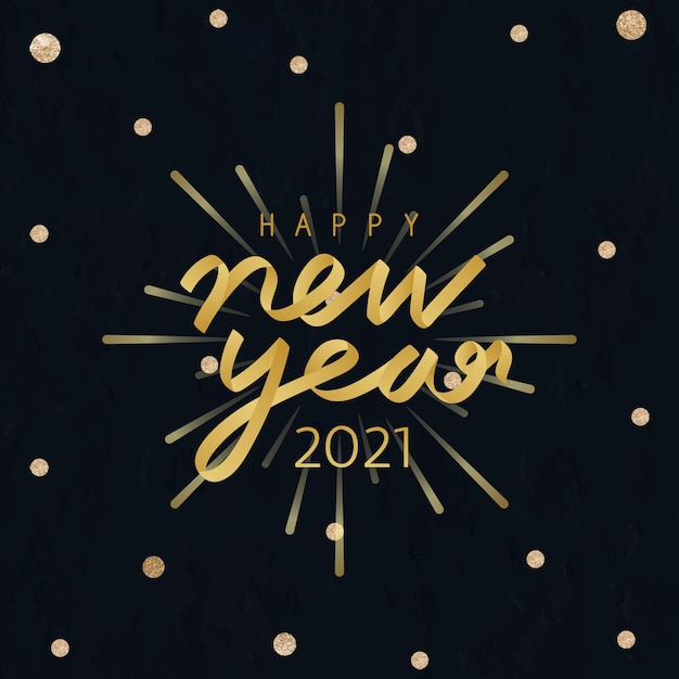 Happy new year 2020 greeting card in modern style