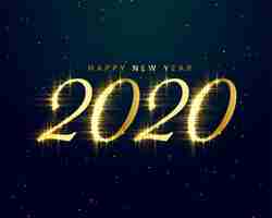 Free vector happy new year 2020 greeting card