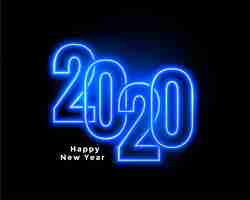 Free vector happy new year 2020 greeting card