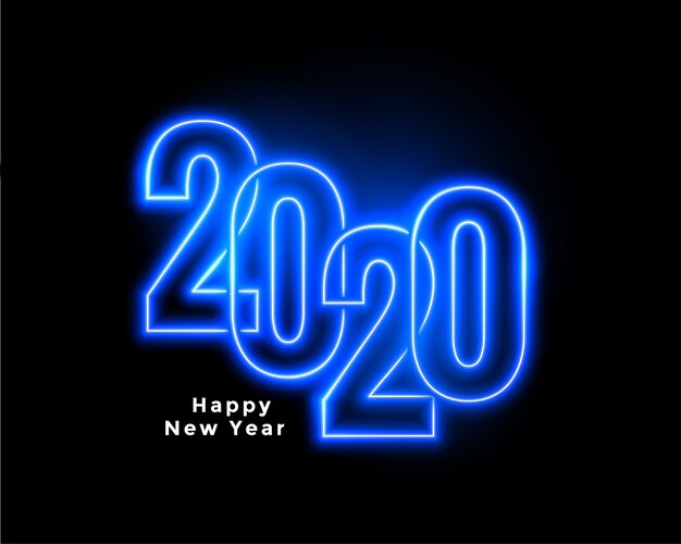 Happy new year 2020 greeting card