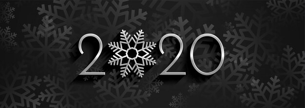 Happy new year 2020 panoramic banner