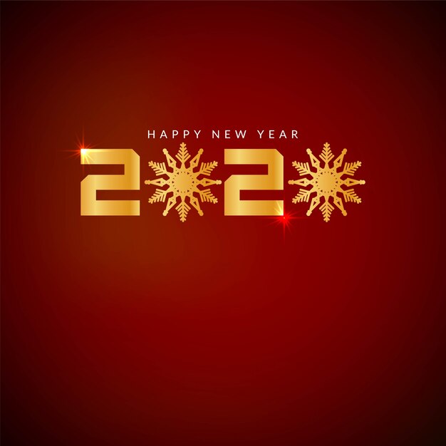 Happy New year 2020 red color background