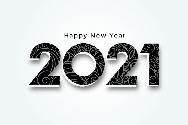 Happy new year 2021 3d style background design