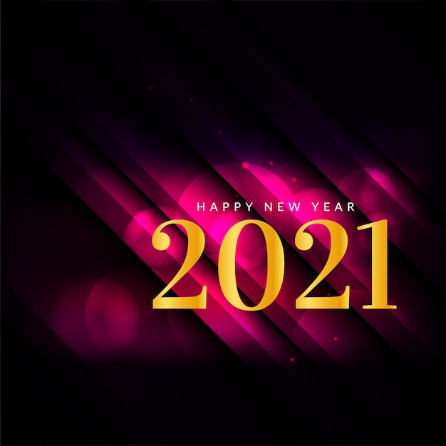 Happy new year 2021 glossy background with golden text