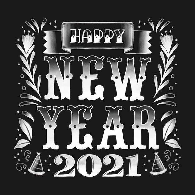 Happy new year 2021 lettering