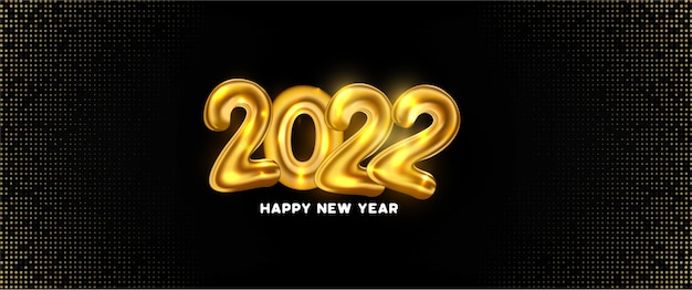 Happy new year 2022 abstract background with new year balloon numbers