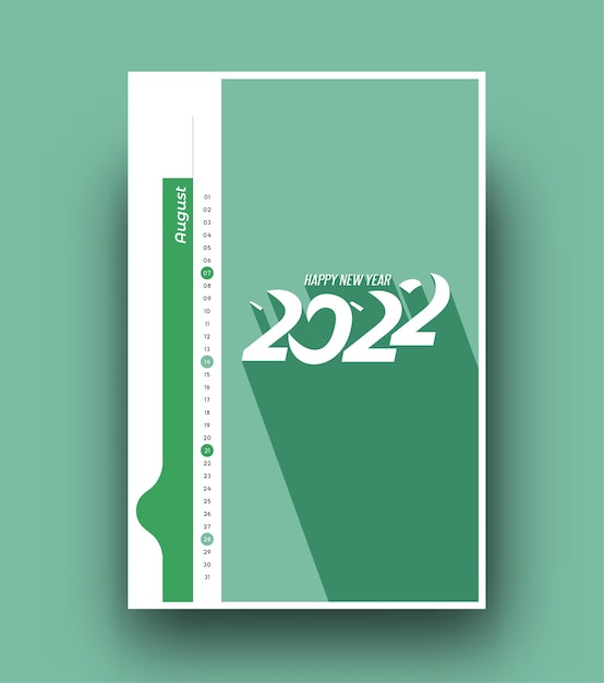새해 복 많이 받으세요 2022 달력 - 크리스마스 카드를 위한 새해 휴일 디자인 요소, 장식용 달력 배너 포스터, 벡터 일러스트 배경.