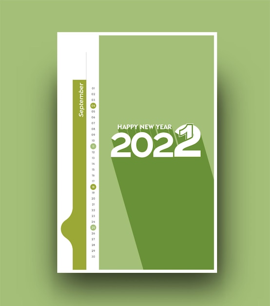 Vettore gratuito felice anno nuovo 2022 calendario - elementi di design di festa di capodanno per biglietti di auguri, poster banner calendario per decorazioni, sfondo illustrazione vettoriale.