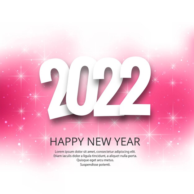 Happy New Year 2022 card holiday shiny background