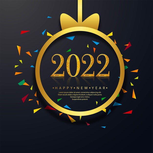 С новым годом 2022 карты праздник блестящий фон