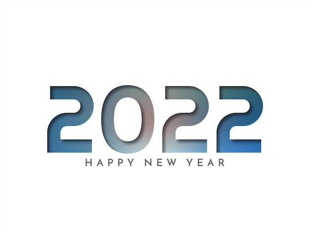 Happy new year 2022 colorful text background design vector