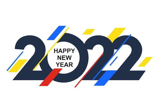 Happy new year 2022 design. holiday greeting card.