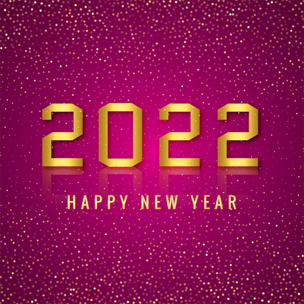 きらめきカードの背景の新年あけましておめでとうございます2022ゴールドテキスト