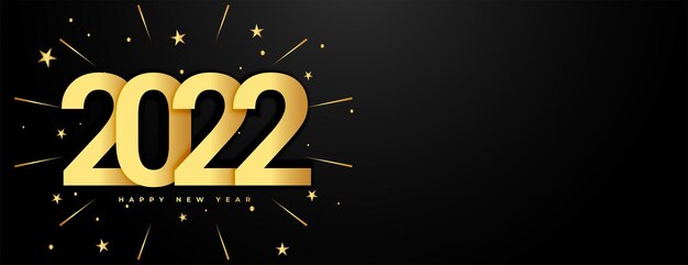 С новым годом 2022 золотой праздник баннер