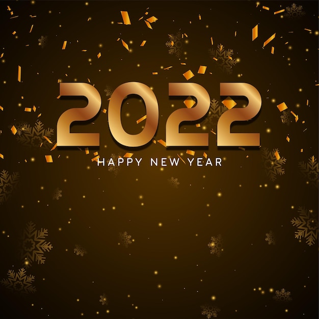 С новым годом 2022 золотое конфетти фон вектор