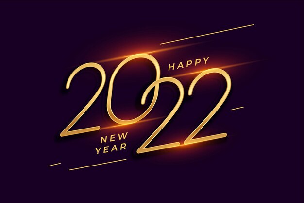 밝은 줄무늬 효과가 있는 새해 복 많이 받으세요 2022 황금 인사말