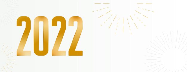 Happy new year 2022 golden stylish banner design