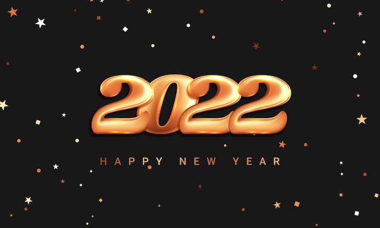 Free Vector happy new year 2022 greeting card