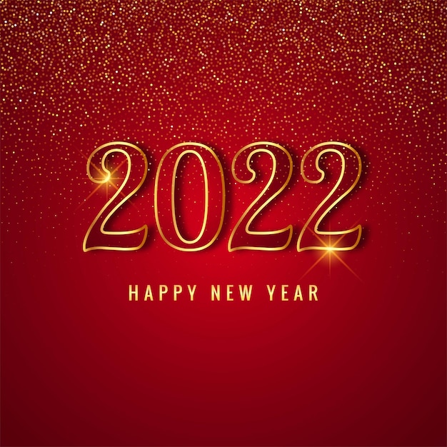 Free vector happy new year 2022 holiday card festival background