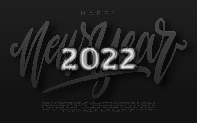 Free vector happy new year 2022 poster vector