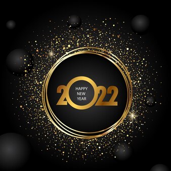 С новым годом 2022 реалистичные элегантные векторные шаблоны реалистичное золото