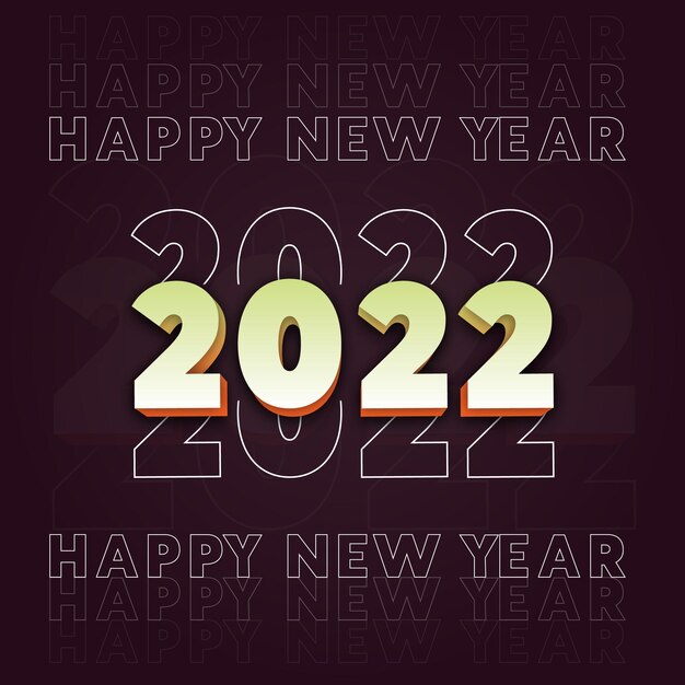 Happy new year 2022 shadow modern background