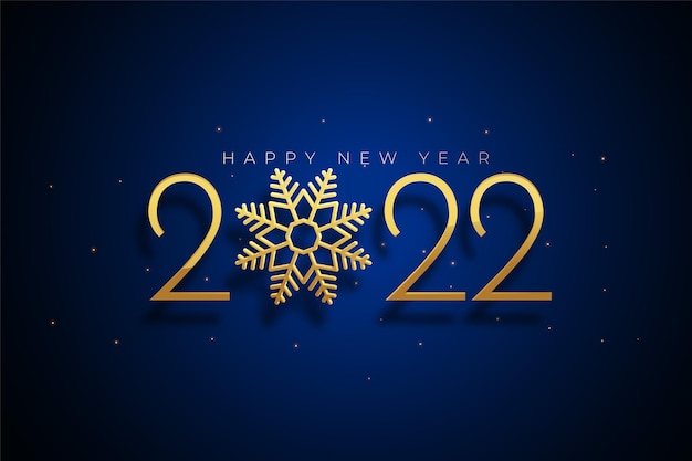 Happy new year 2022 snowflake style text effect