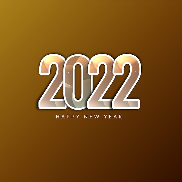 Happy new year 2022 stylish colorful text background vector