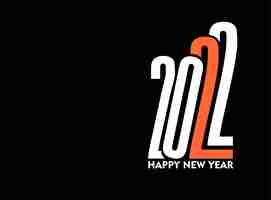 Free vector happy new year 2022 text typography design patter, vector illustration.